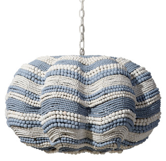 Clamshell Chandelier in Blue, White (580|5CLAM-XLBL)
