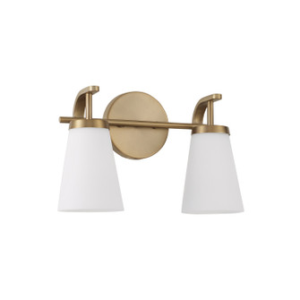 Drake Two Light Vanity in Aged Brass (65|161021AD-660)