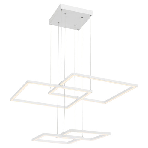 Squared LED Pendant in White (18|63968LEDD-WH/ACR)