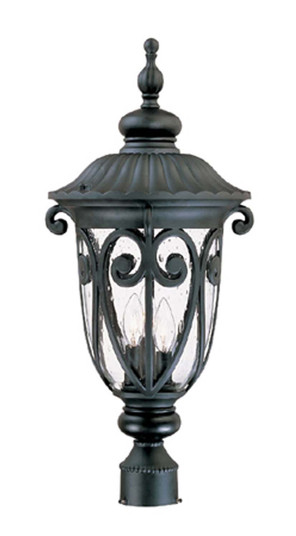 Naples Three Light Post Mount in Matte Black (106|2127BK)