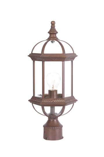 Dover One Light Post Mount in Burled Walnut (106|5277BW)
