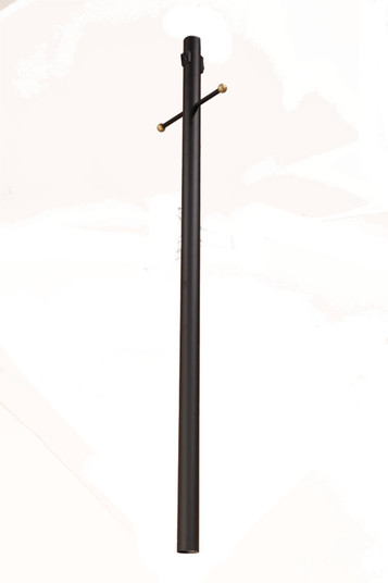 Direct Burial Lamp Posts Post With Photocell, Outlet And Cross Arm in Matte Black (106|99BK)