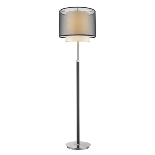 Roosevelt One Light Floor Lamp in Espresso/ Brushed Nickel (106|BF7134)