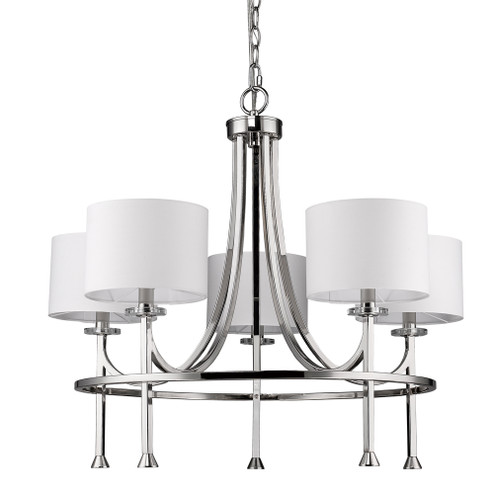 Kara Five Light Chandelier in Polished Nickel (106|IN11040PN)