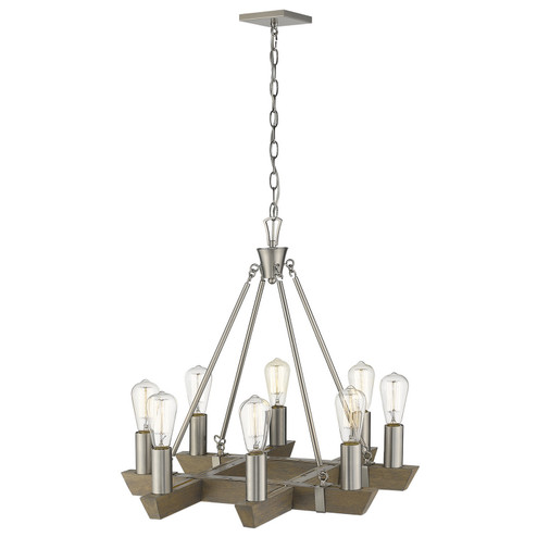 Finnick Eight Light Chandelier in Satin Nickel (106|IN11060SN)