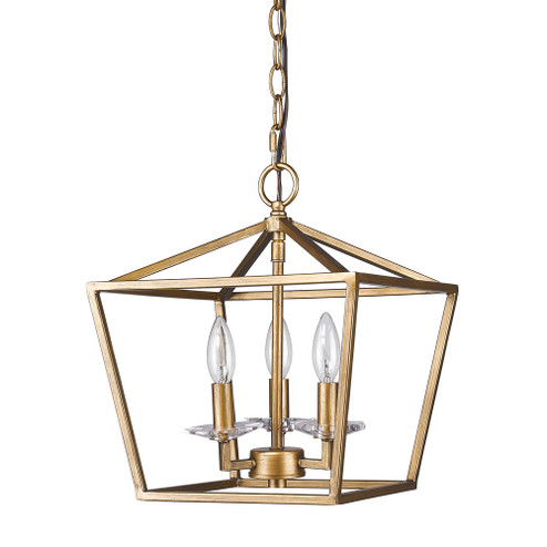 Kennedy Three Light Pendant in Antique Gold (106|IN11131AG)