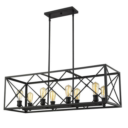 Brooklyn Eight Light Island Pendant in Matte Black (106|IN21123BK)