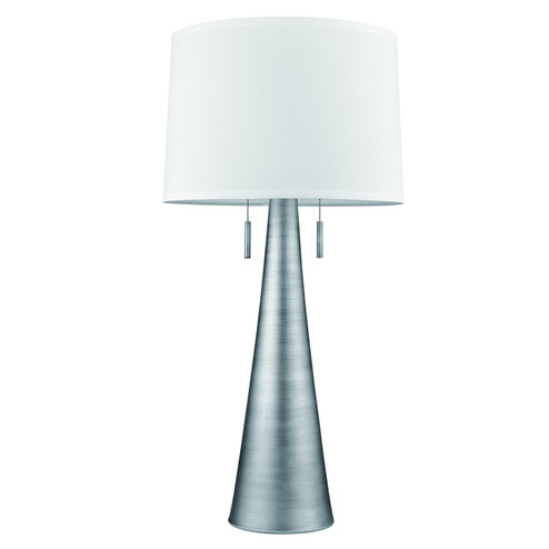 Muse Two Light Table Lamp in Hand Painted Weathered Pewter (106|TT7233-66)