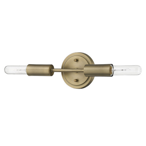 Perret Two Light Wall Sconce in Aged Brass (106|TW40020AB)
