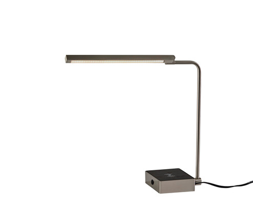Sawyer LED Desk Lamp in Brushed Steel W. Black Leather (262|3039-22)