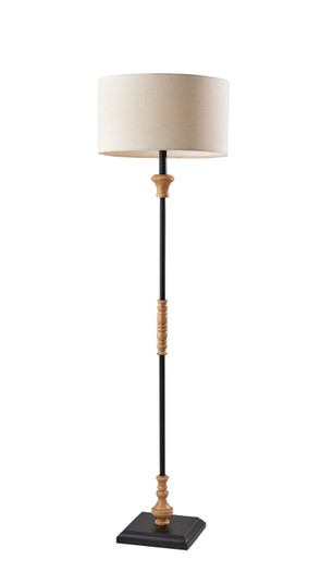 Fremont Floor Lamp in Black W. Natural Wood Finished Resin Accents (262|3504-12)