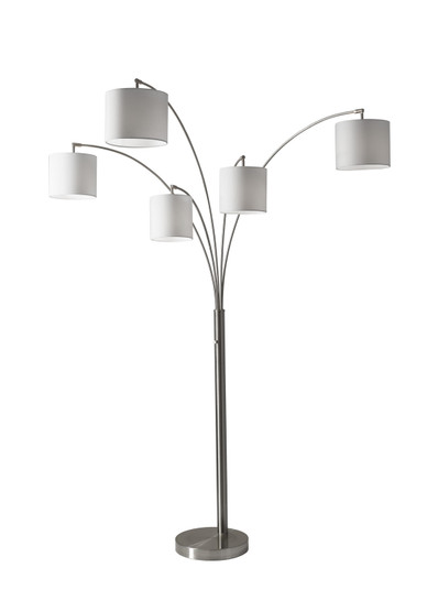 Trinity Five Light Arc Lamp in Brushed Steel (262|4239-22)
