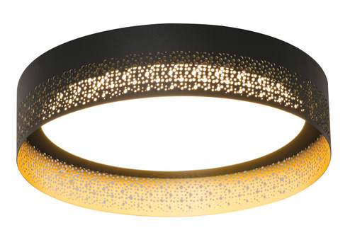 Ash LED Flush Mount in Black and Gold (162|ASHF1626L30D1BK)