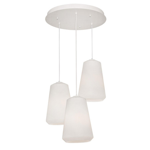 Isla Three Light Pendant in White (162|ISLP11WHRND3)