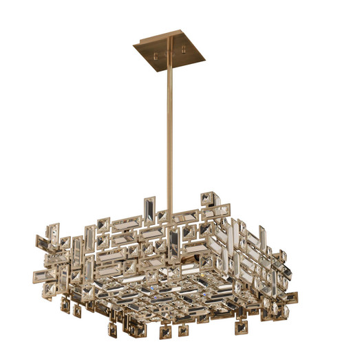 Vermeer Eight Light Pendant in Brushed Champagne Gold (238|11196-038-FR001)