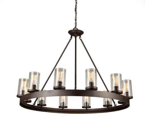 Menlo Park 12 Light Chandelier in Oil Rubbed Bronze (78|AC10002)