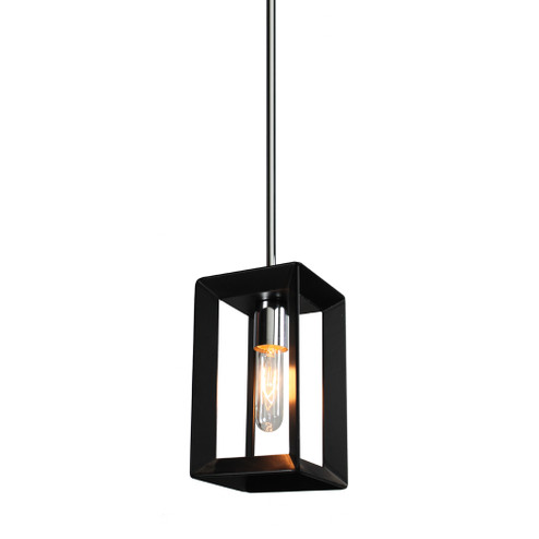 Vineyard One Light Pendant in Black & Chrome (78|AC10061BC)