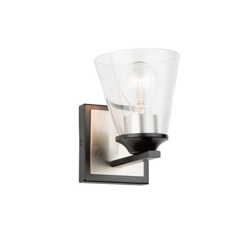Wheaton One Light Wall Sconce in Black & Brushed Nickel (78|AC11141NB)