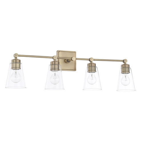 Rory Four Light Vanity in Aged Brass (65|121841AD-432)