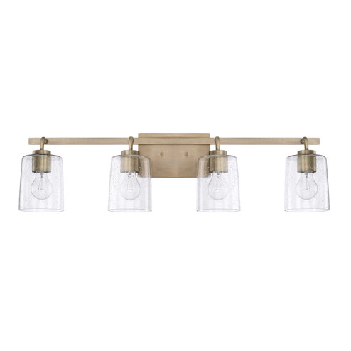 Greyson Four Light Vanity in Aged Brass (65|128541AD-449)