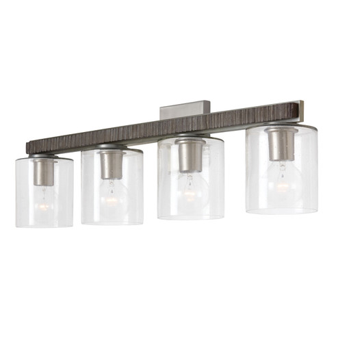 Sawyer Four Light Vanity in Carbon Grey and Matte Nickel (65|146141CM-531)