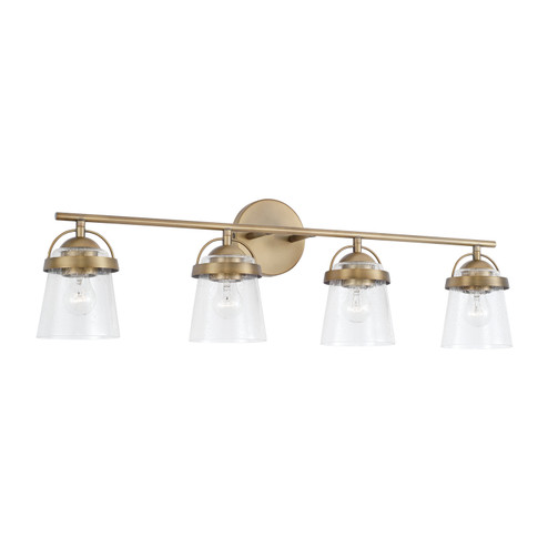 Madison Four Light Vanity in Aged Brass (65|147041AD-534)