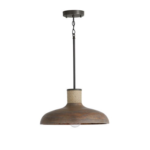 Jacob One Light Pendant in Grey Wash and Grey Iron (65|340312YG)