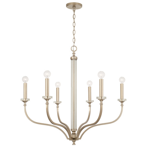 Breigh Six Light Chandelier in Brushed Champagne (65|444861BS) Breigh Six Light Chandelier in Brushed Champagne (65|444861BS)