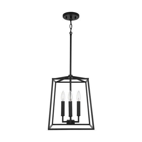 Thea Four Light Foyer Pendant in Matte Black (65|537641MB)