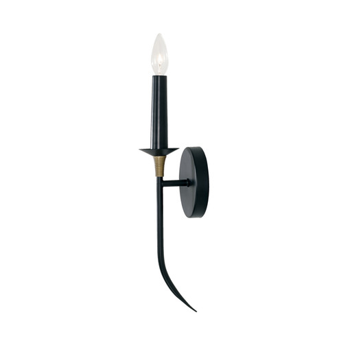 Amara One Light Wall Sconce in Matte Black with Brass (65|645611KB) Amara One Light Wall Sconce in Matte Black with Brass (65|645611KB)