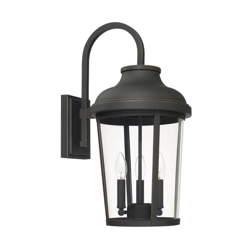 Dunbar Three Light Outdoor Wall Lantern in Oiled Bronze (65|927031OZ)