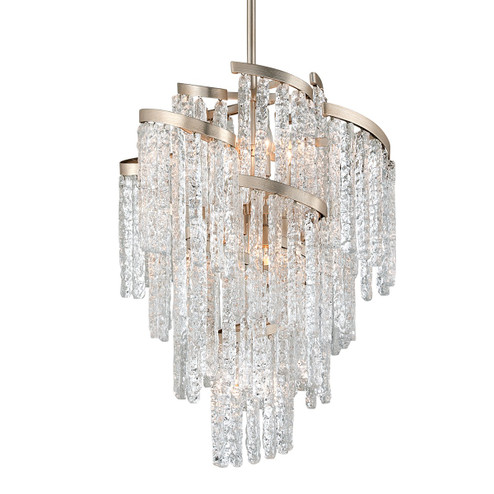 Mont Blanc Nine Light Chandelier in Modern Silver Leaf (68|243-49)