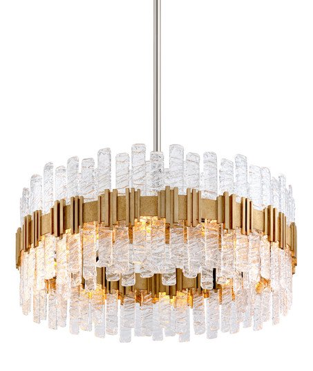 Ciro Ten Light Chandelier in Antique Silver Leaf Stainless (68|256-410)