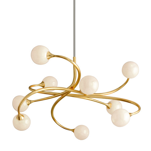 Signature Nine Light Chandelier in Gold Leaf (68|294-09)