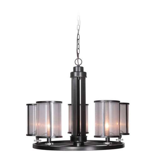 Danbury Five Light Chandelier in Matte Black (46|36725-MBK)