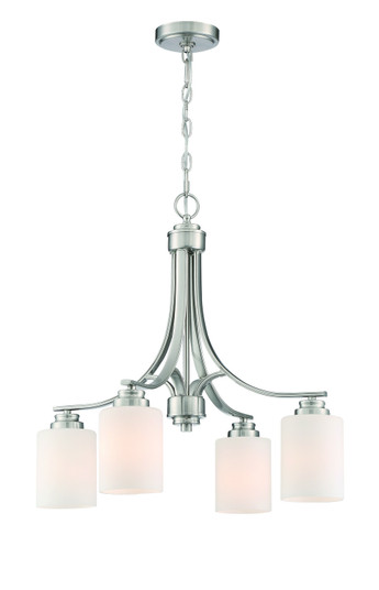 Bolden Four Light Chandelier in Brushed Polished Nickel (46|50524-BNK-WG)