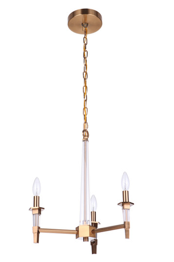 Tarryn Three Light Chandelier in Satin Brass (46|53223-SB)