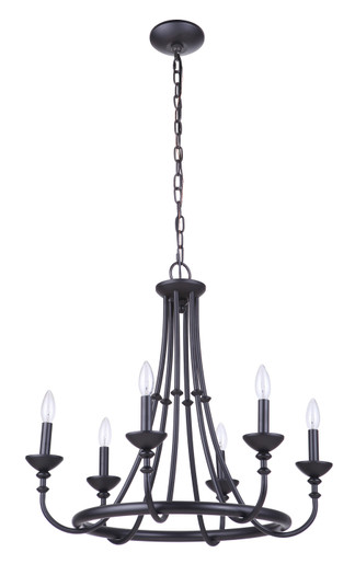 Marlowe Six Light Chandelier in Flat Black (46|53726-FB)