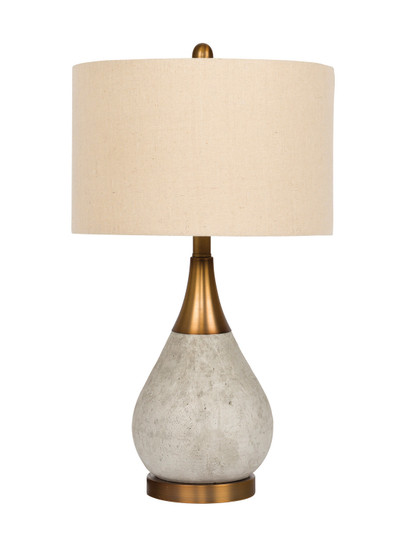 Table Lamp One Light Table Lamp in Natural Concrete/Antique Brass (46|86237)