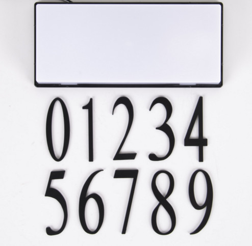 Address Plaque Surface Mount Address Plaque Number - 2 in Flat Black (46|AP-2-FB)