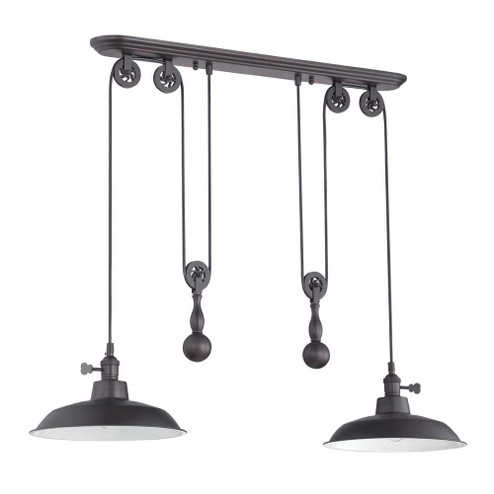 Pendant Two Light Pendant in Aged Bronze Brushed (46|P402-ABZ)