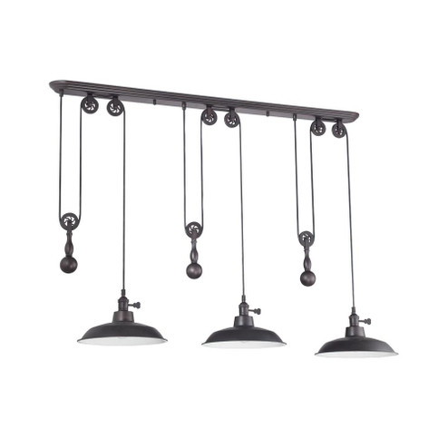 Pendant Three Light Pendant in Aged Bronze Brushed (46|P403-ABZ)