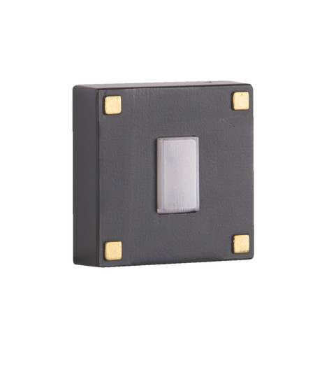 Push Button Surface Mount Lighted Push Button in Flat Black/Satin Brass (46|PB5015-FBSB)