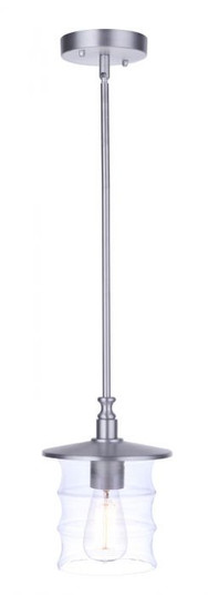Canon One Light Outdoor Pendant in Satin Aluminum (46|ZA3611-SA)