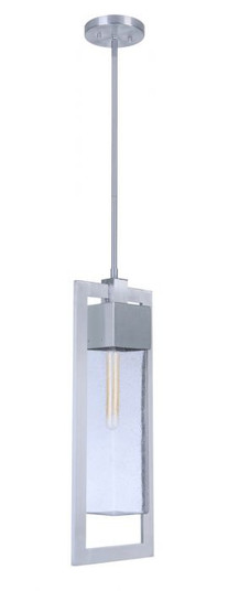 Perimeter One Light Outdoor Pendant in Satin Aluminum (46|ZA4021-SA)