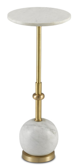 Pino Drinks Table in Brushed Brass/White (142|4000-0101)