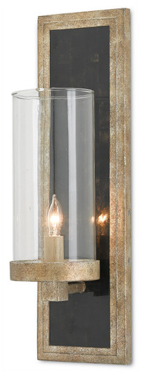 Charade Collection One Light Wall Sconce in Antique Silver Leaf/Black Penshell Crackle (142|5000-0025)