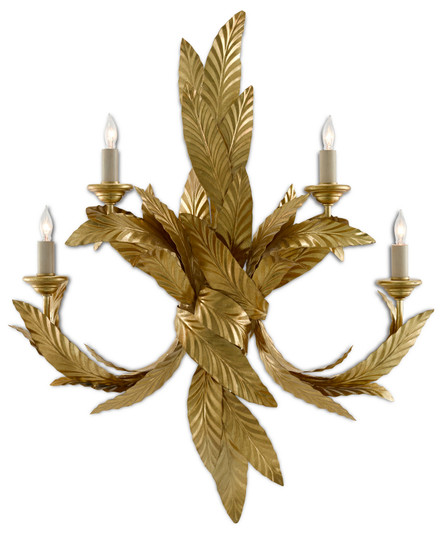 Apollo Collection Four Light Wall Sconce in Contemporary Gold Leaf (142|5000-0132)