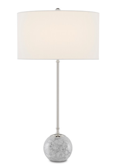 Villette One Light Table Lamp in Gray & White Veined Marble/Polished Nickel (142|6000-0646)