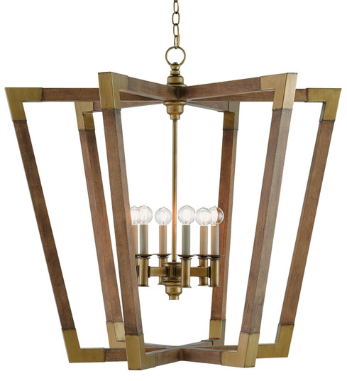 Bastian Collection Six Light Lantern in Chestnut/Brass (142|9000-0008)
